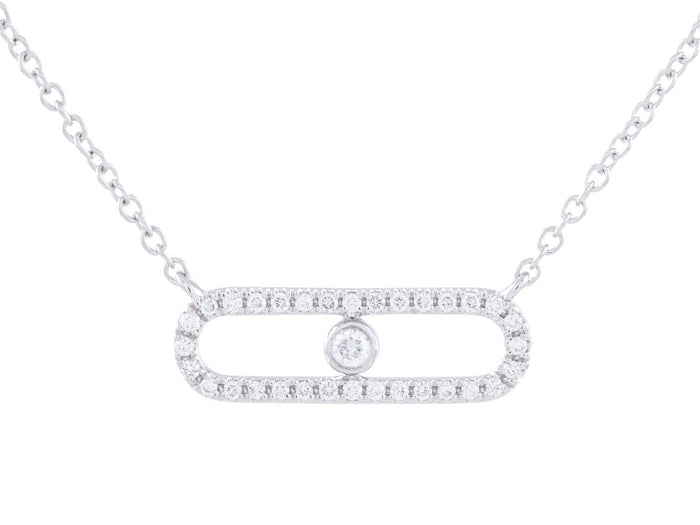 Diamond Necklace - 18 KT White Gold