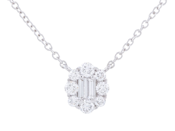 Diamond Necklace - 18 KT White Gold