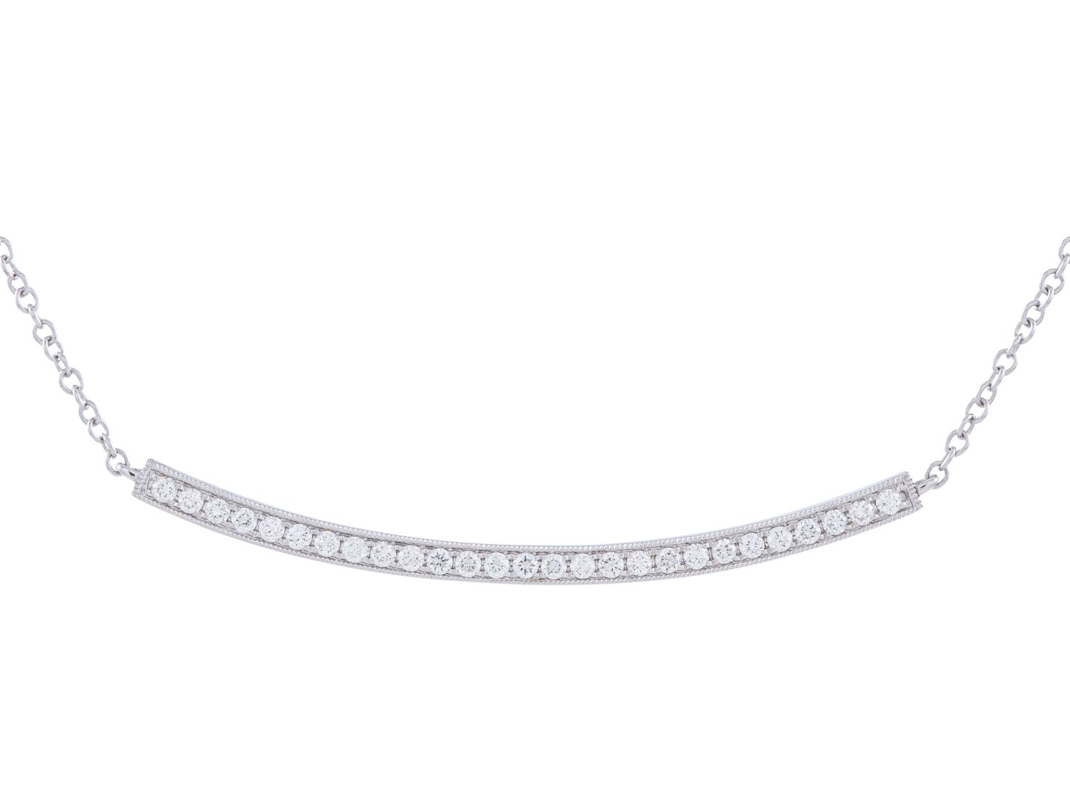 Diamond Necklace - 18 KT White Gold