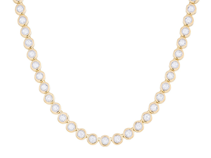 Diamond Necklace - 14 KT Yellow Gold