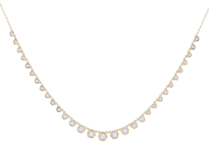 Diamond Necklace - 14 KT Yellow Gold