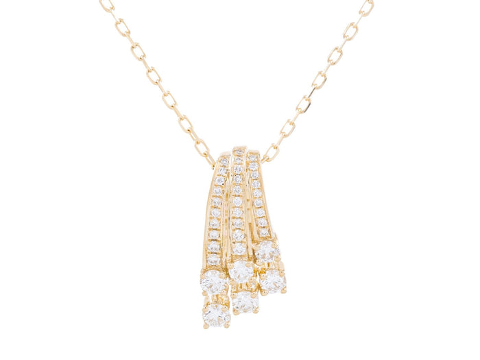 Diamond Necklace - 14 KT Yellow Gold