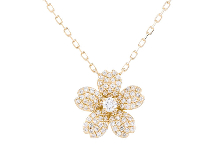 Diamond Necklace - 14 KT Yellow Gold