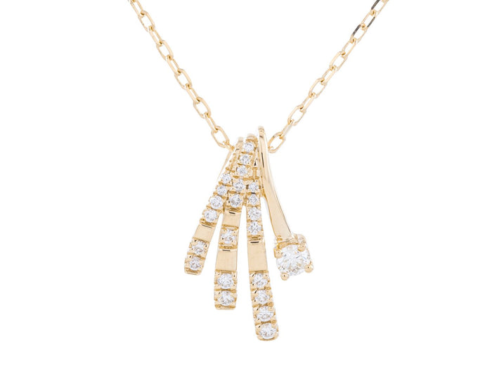 Diamond Necklace - 14 KT Yellow Gold