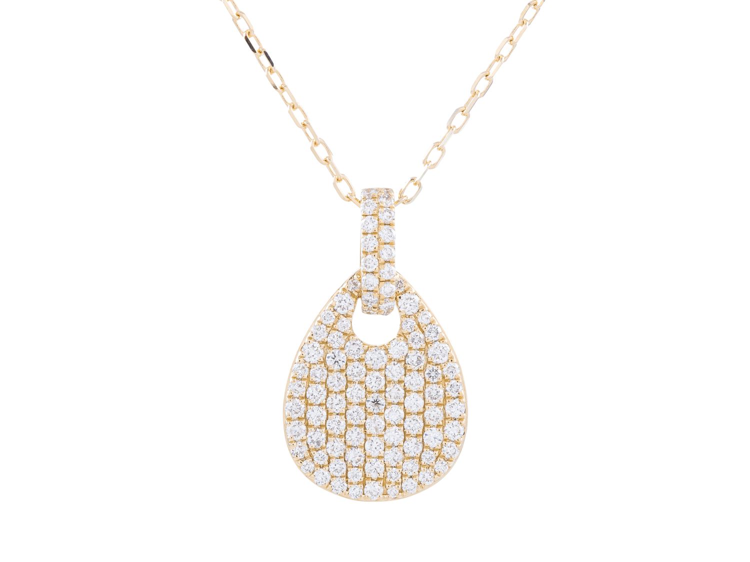 Diamond Necklace - 14 KT Yellow Gold