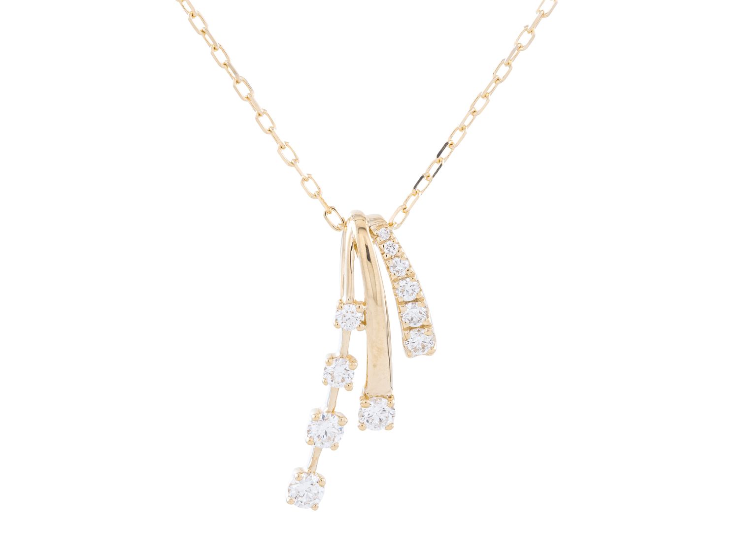 Diamond Necklace - 14 KT Yellow Gold