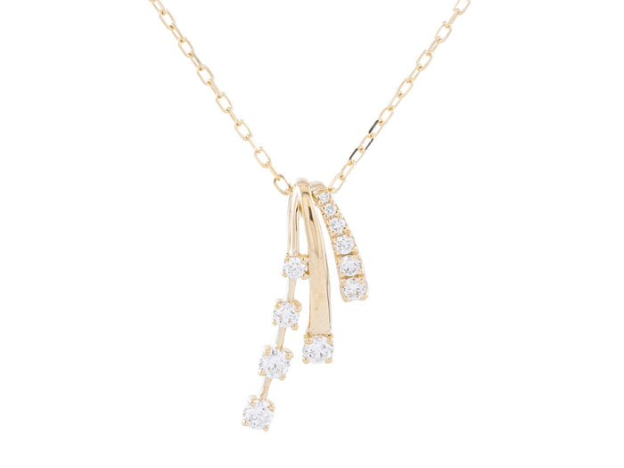 Diamond Necklace - 14 KT Yellow Gold