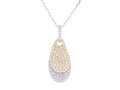 Diamond Necklace - 14 KT White and Yellow Gold