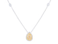 Diamond Necklace - 18 KT White and Yellow Gold