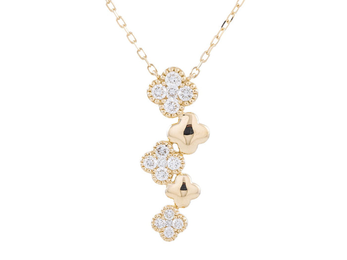 Diamond Necklace - 14 KT Yellow Gold