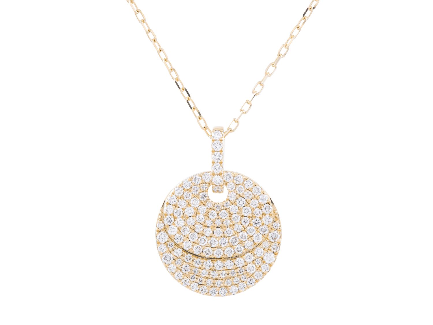Diamond Necklace - 14 KT Yellow Gold