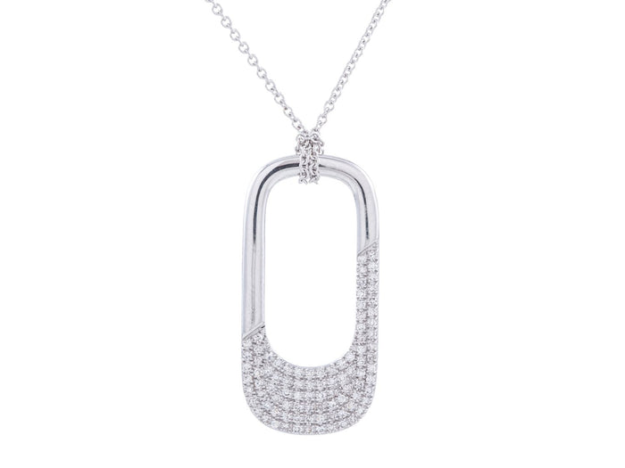 Diamond Necklace - 14 KT White Gold