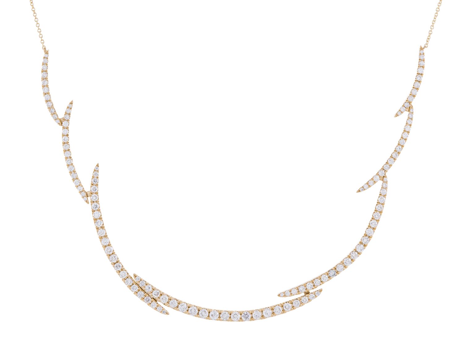 Diamond Necklace - 14 KT Yellow Gold