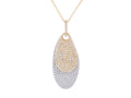 Diamond Necklace - 14 KT White and Yellow Gold