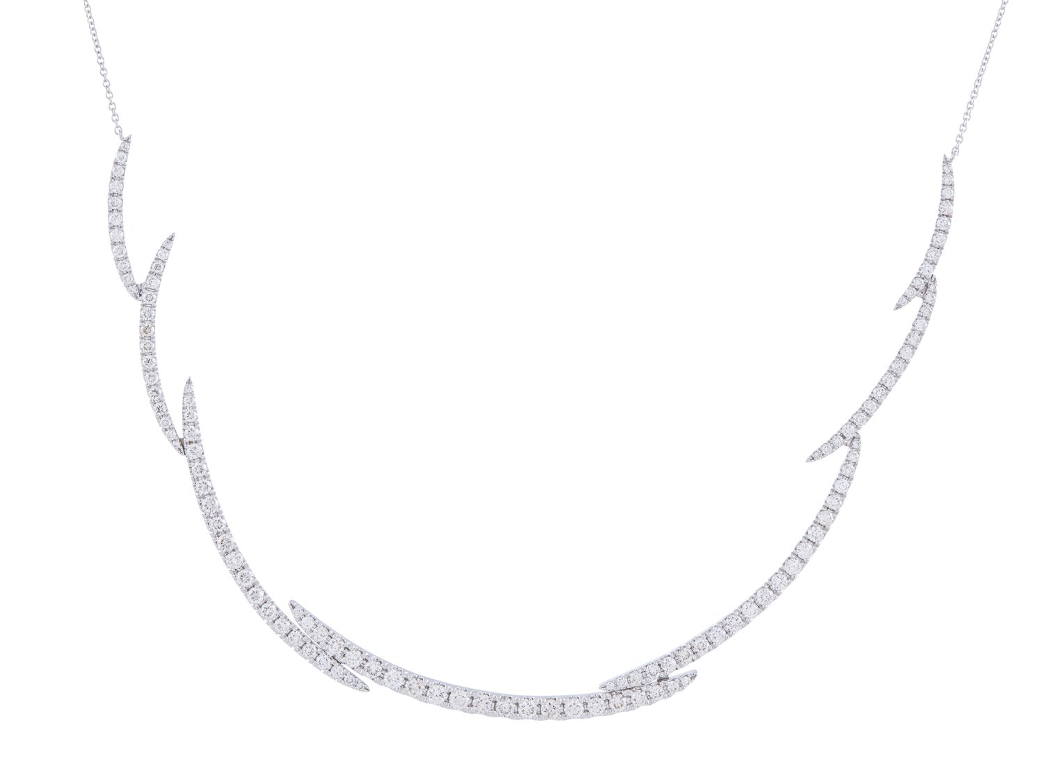 Diamond Necklace - 14 KT White Gold
