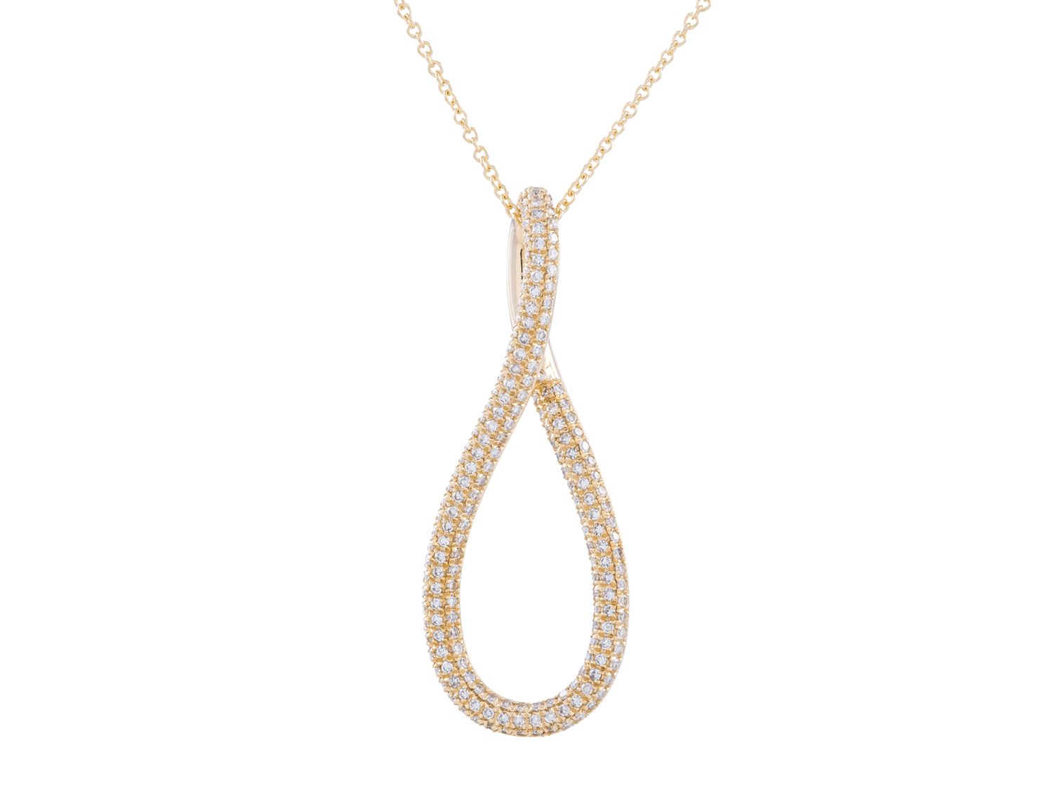 Diamond Necklace - 14 KT Yellow Gold