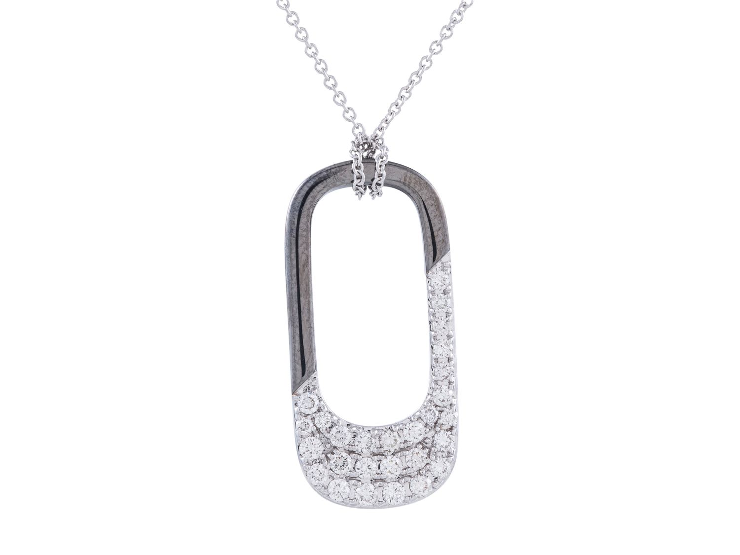 Diamond Necklace - 14 KT White Gold