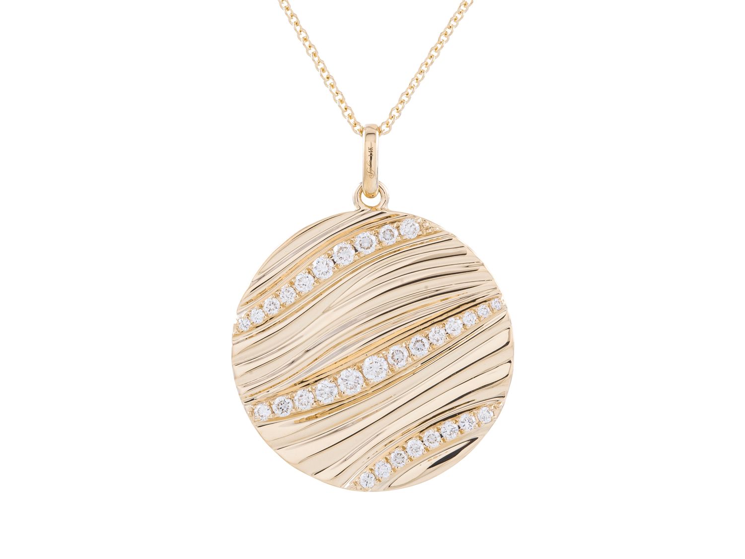 Diamond Necklace - 14 KT Yellow Gold
