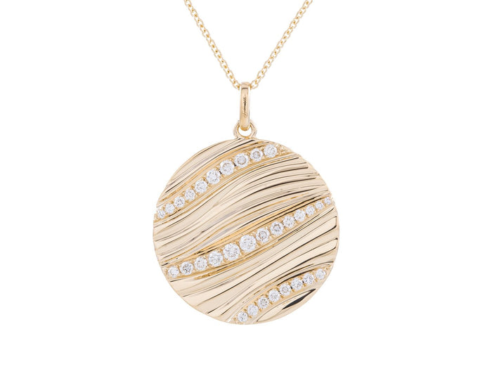 Diamond Necklace - 14 KT Yellow Gold