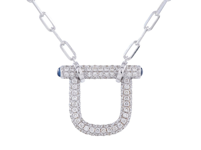 Diamond Necklace - 14 KT White Gold