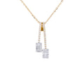 Diamond Necklace - 14 KT White and Yellow Gold