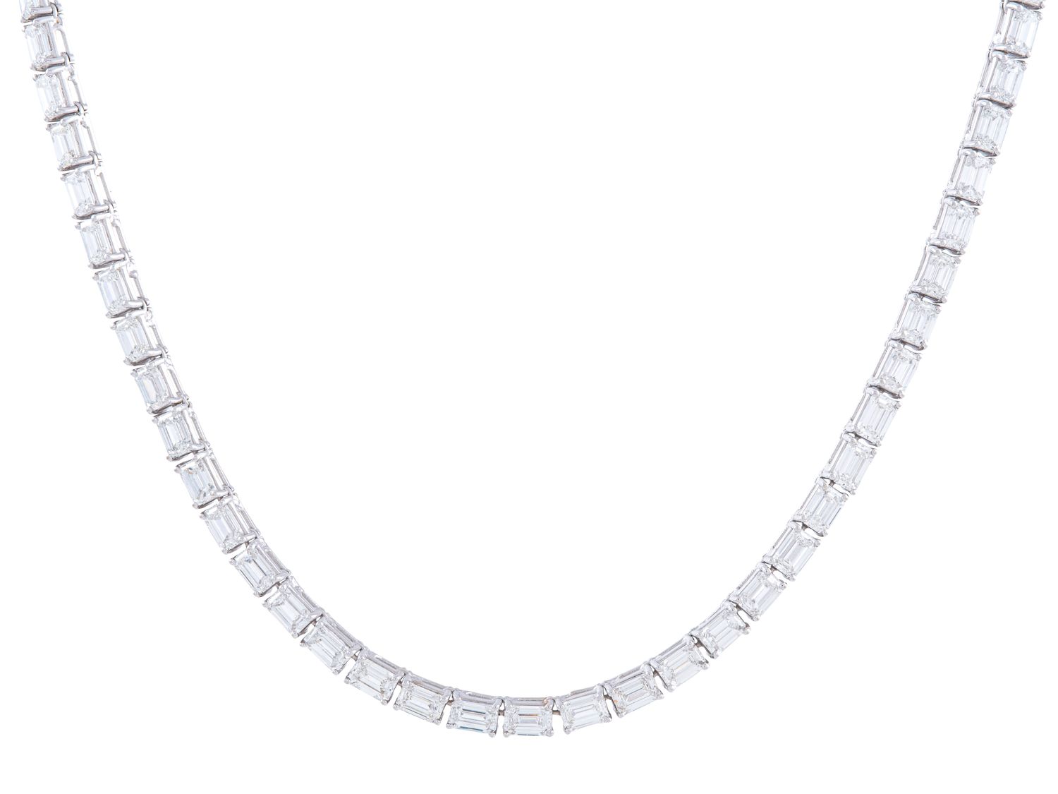 Diamond Necklace - 18 KT White Gold