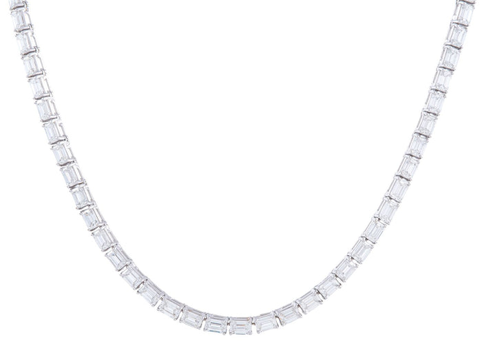 Diamond Necklace - 18 KT White Gold
