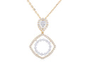 Diamond Necklace - 14 KT White and Yellow Gold