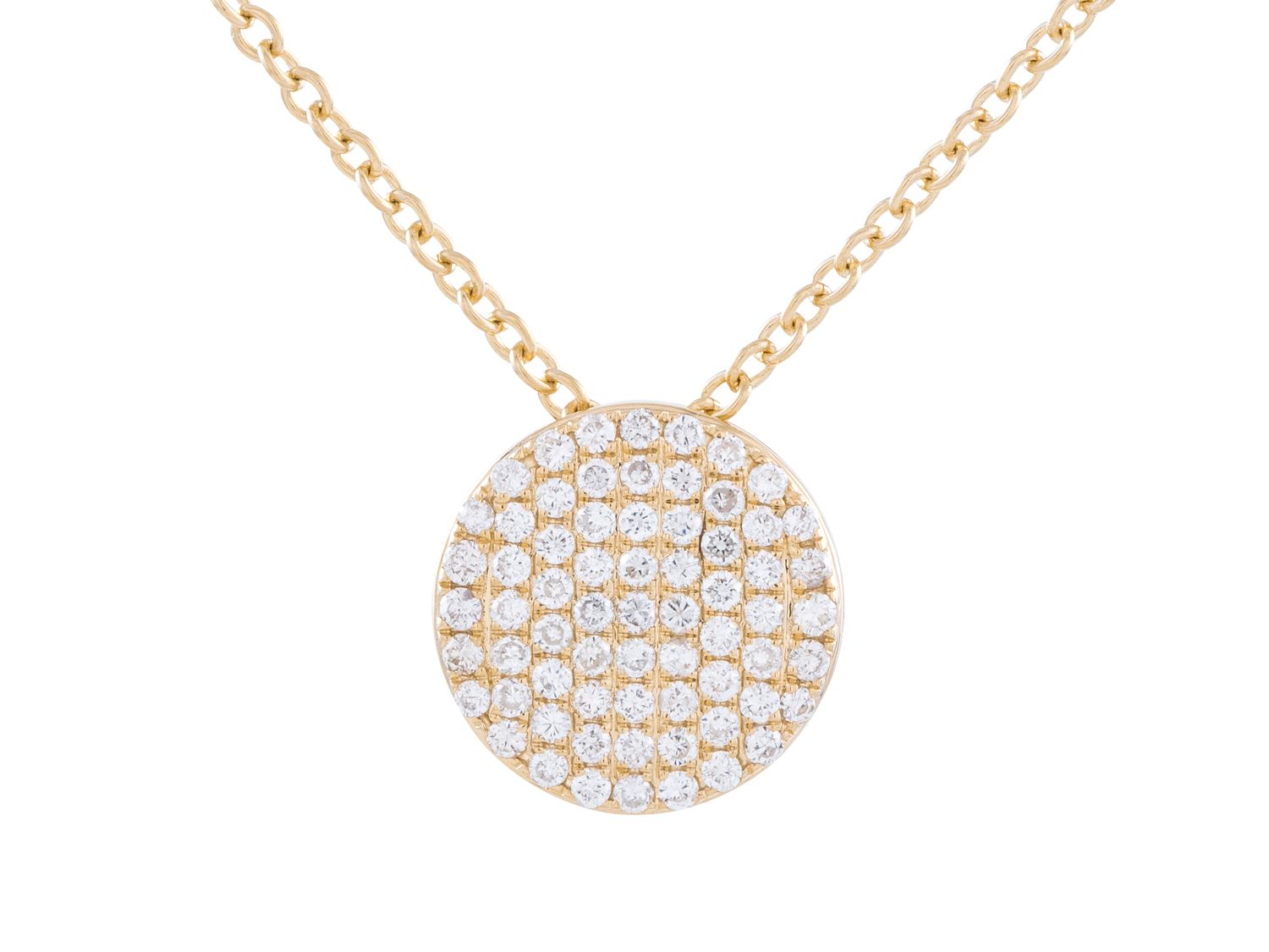 Diamond Necklace - 14 KT Yellow Gold