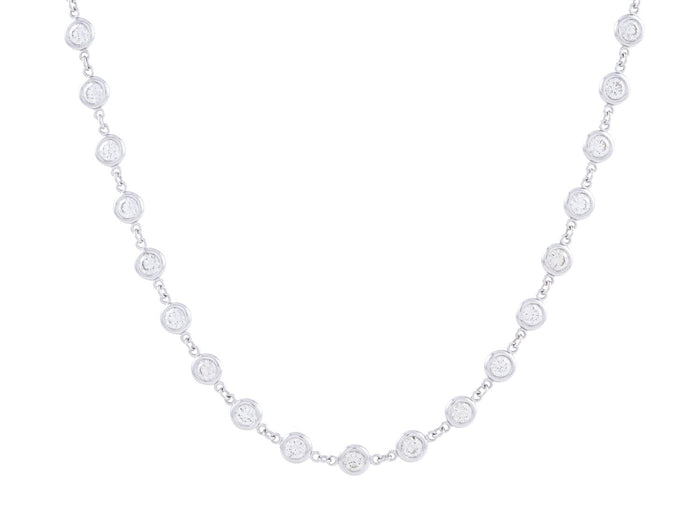 Diamond Necklace - 14 KT White Gold