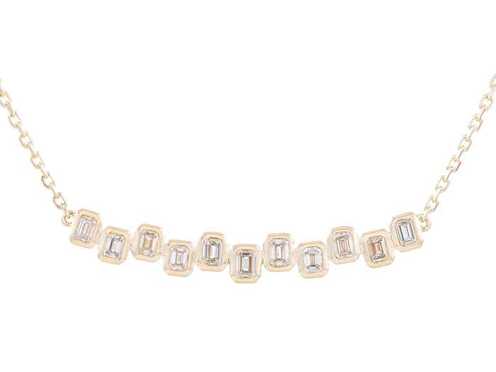Diamond Necklace - 14 KT Yellow Gold