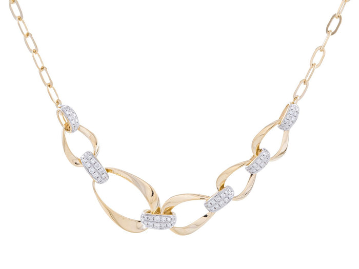 Diamond Necklace - 14 KT Yellow Gold