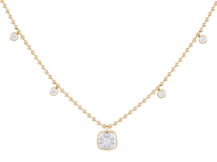 Diamond Necklace - 14 KT Yellow Gold
