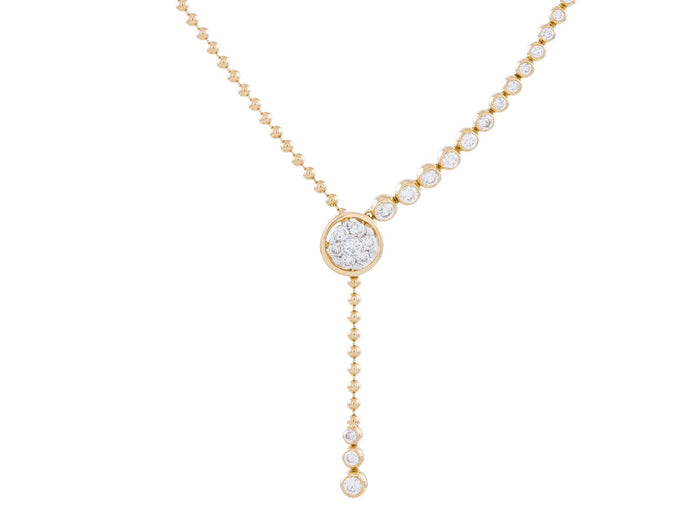 Diamond Necklace - 14 KT Yellow Gold