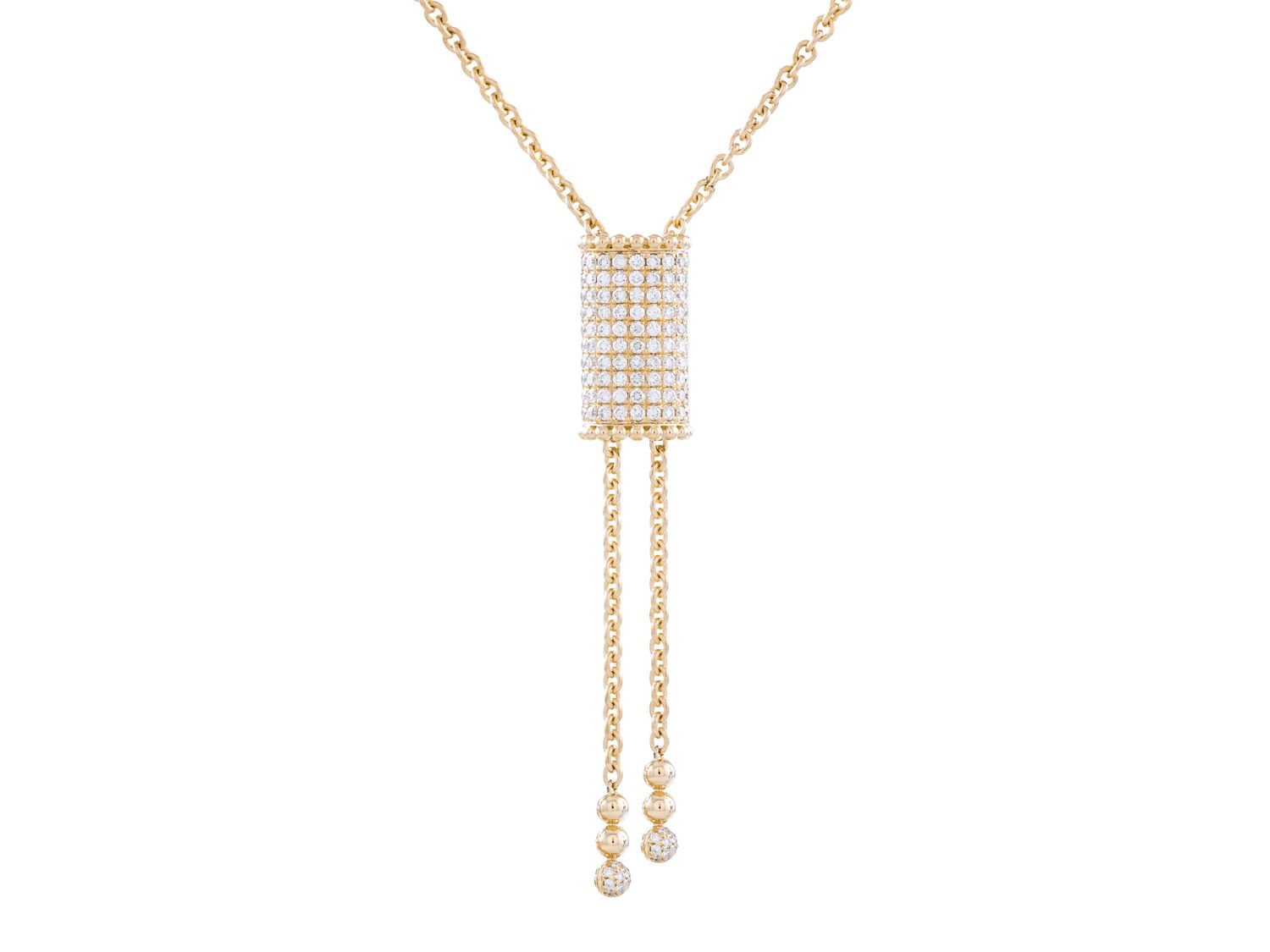 Diamond Necklace - 14 KT Yellow Gold
