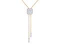 Diamond Necklace - 14 KT White and Yellow Gold