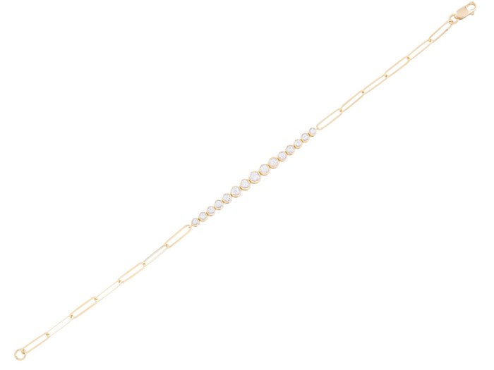 Diamond Bracelet - 14 KT Yellow Gold