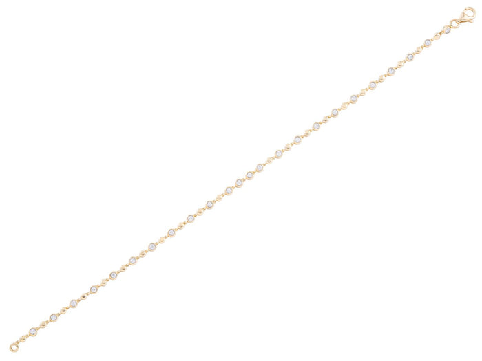 Diamond Bracelet - 14 KT Yellow Gold