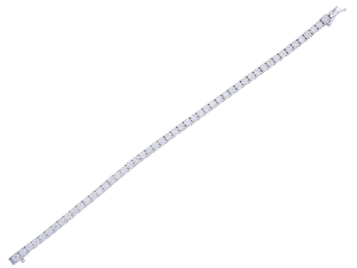 Diamond Bracelet - 14 KT White Gold