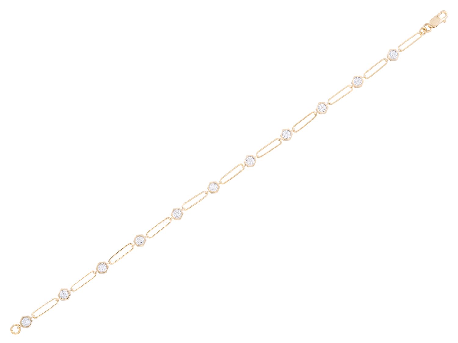 Diamond Bracelet - 14 KT Yellow Gold
