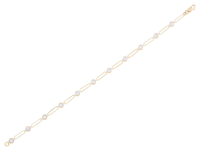 Diamond Bracelet - 14 KT Yellow Gold