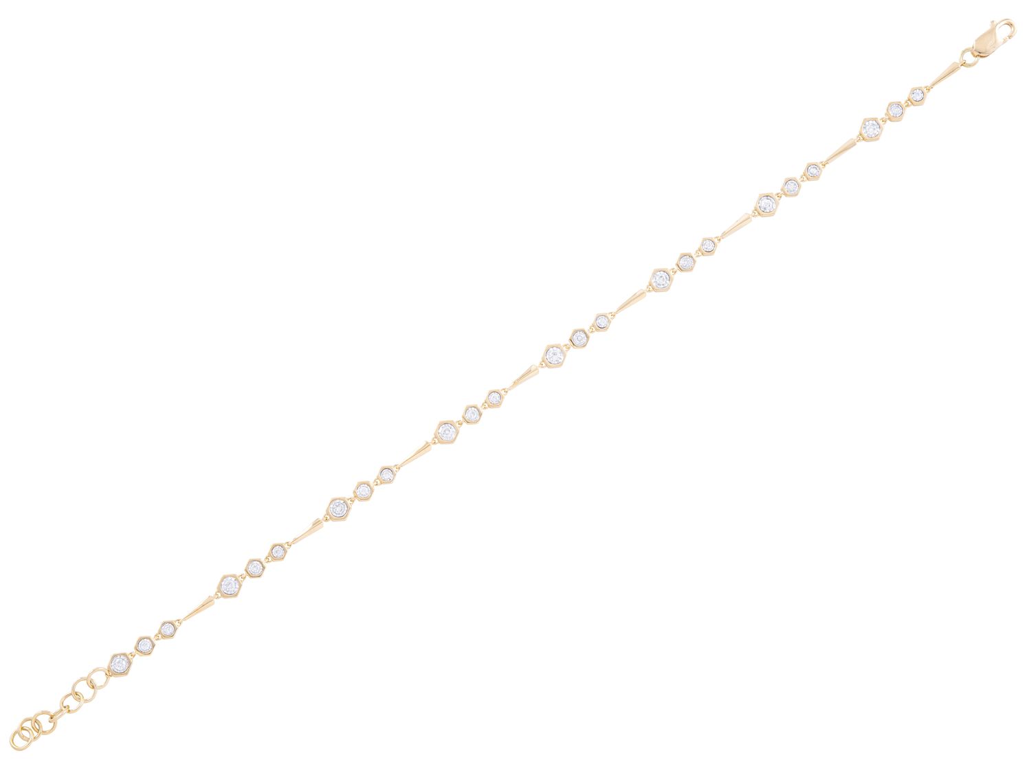 Diamond Bracelet - 14 KT Yellow Gold