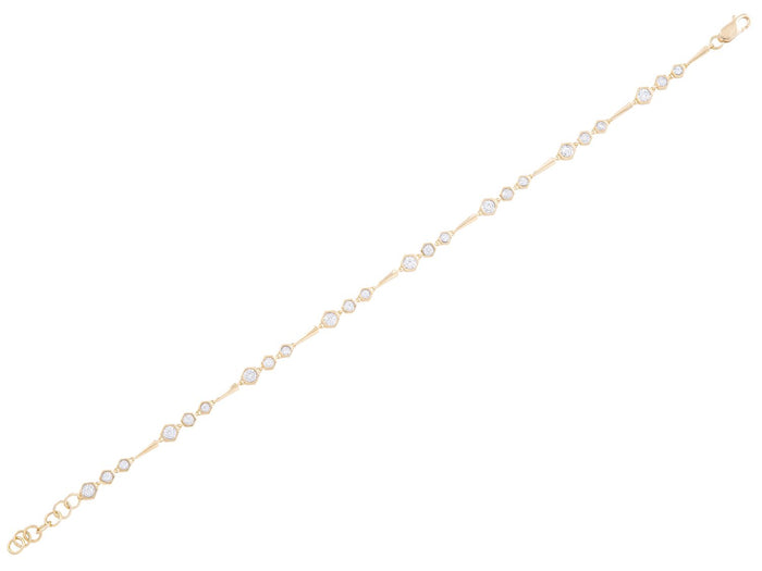 Diamond Bracelet - 14 KT Yellow Gold