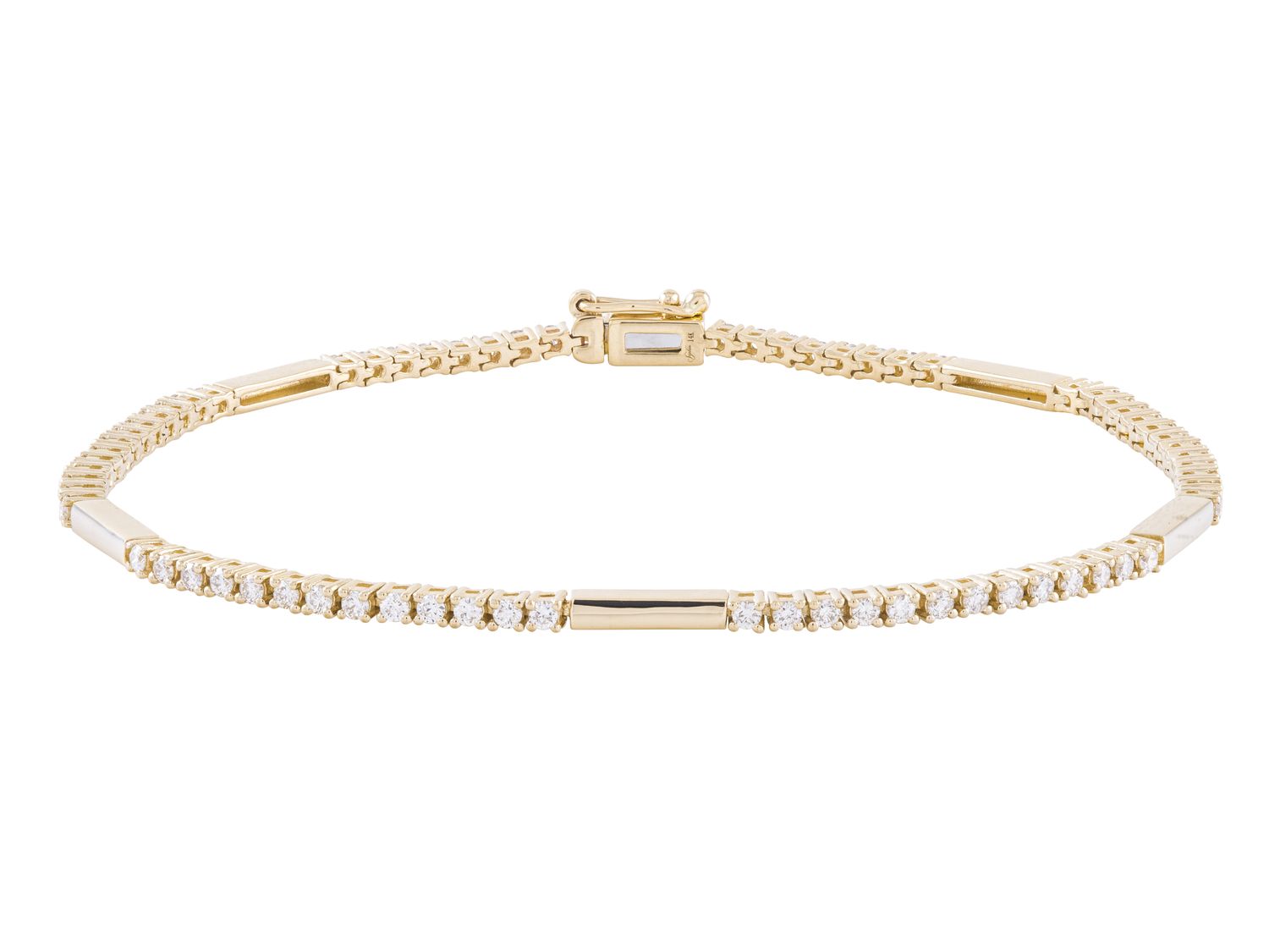 Diamond Bracelet - 14 KT Yellow Gold