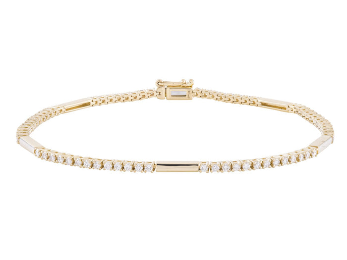 Diamond Bracelet - 14 KT Yellow Gold