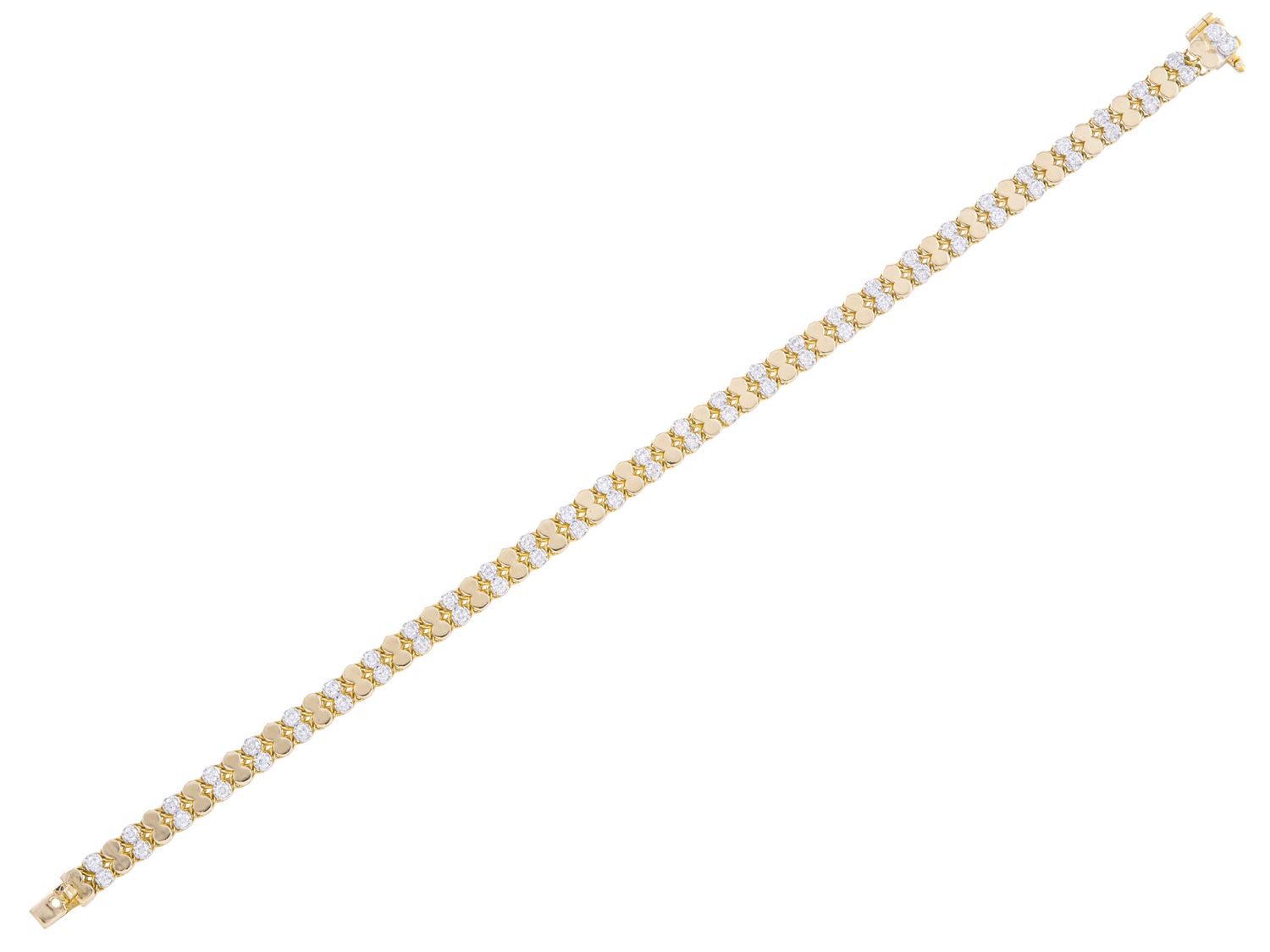 Diamond Bracelet - 14 KT Yellow Gold