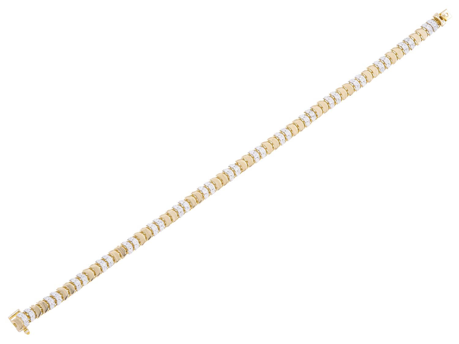 Diamond Bracelet - 14 KT Yellow Gold
