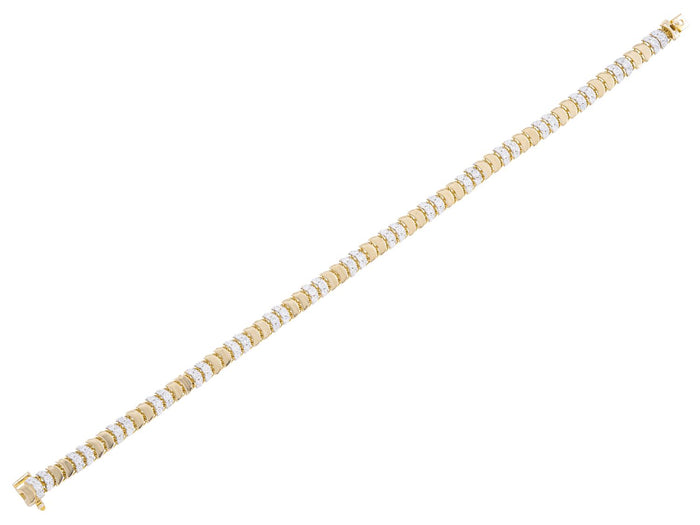 Diamond Bracelet - 14 KT Yellow Gold