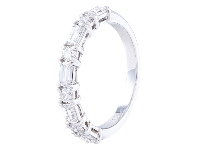 Diamond Band - 18 KT White Gold
