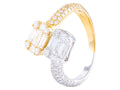Diamond Ring - 18 KT White and Yellow Gold